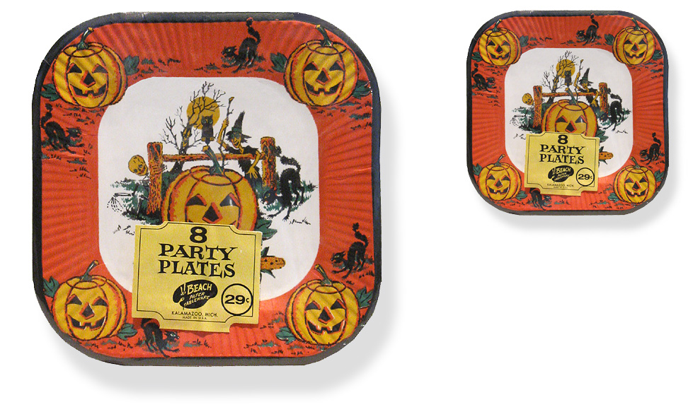 Vintage Halloween Paper Plates